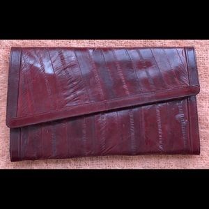 Vintage Lee Sands EEL SKIN Clutch Purse